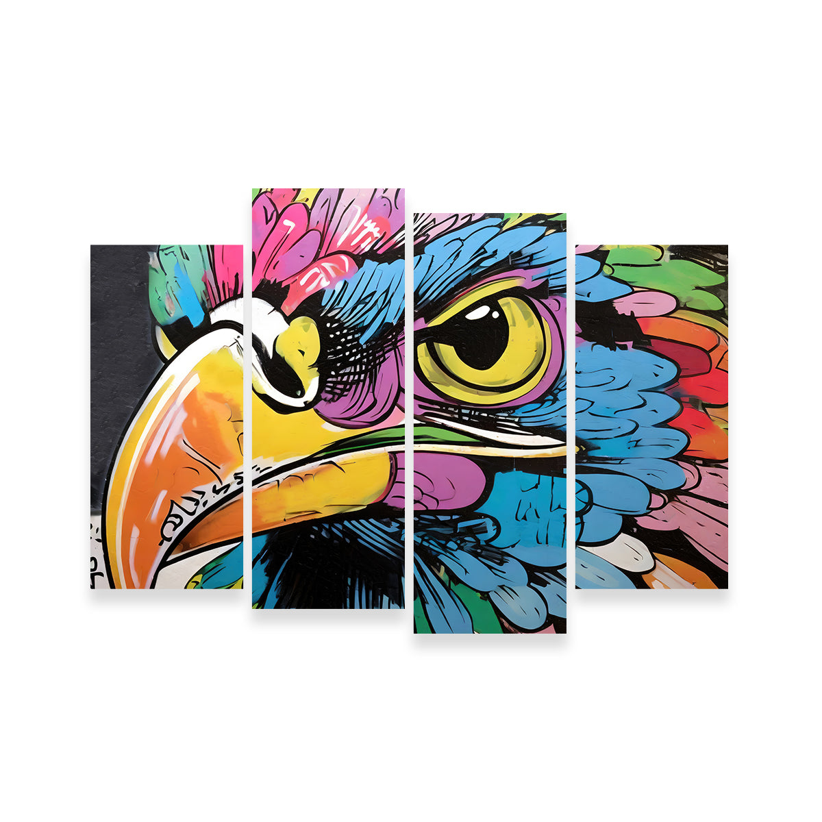 Stunning Hawk Graffiti Wall Art by Stephen Chambers