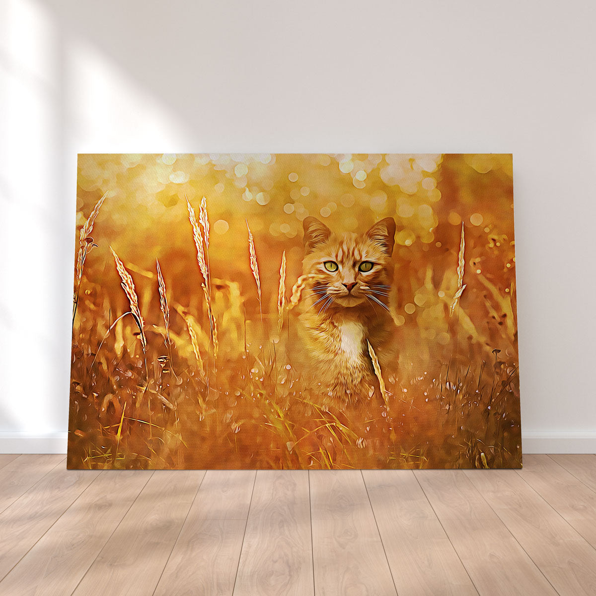 Charming Little Tiger In The Grass Wall Art by Denise Dundon