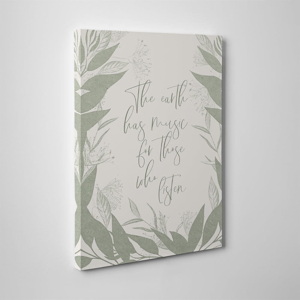 Inspiring 'The Earth Has Music for Those Who Listen' Wall Art by Melanie Viola
