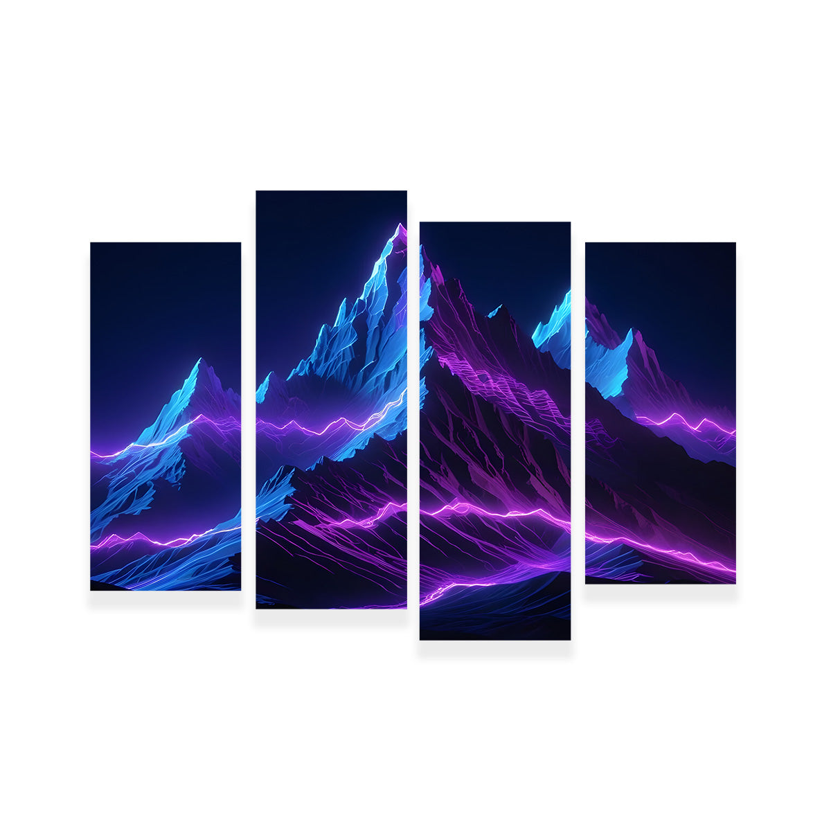 Stunning Futuristic Mountain Range Wall Art for Modern Interiors