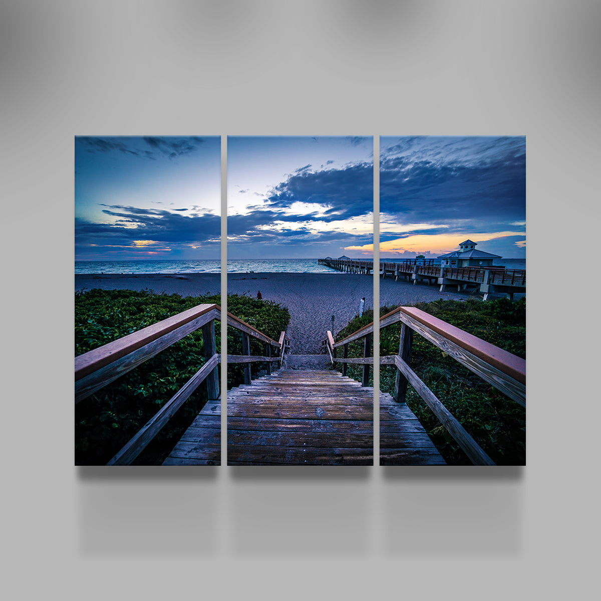 Stunning Steps to Juno Beach Pier Wall Art by Charity Dos Santos