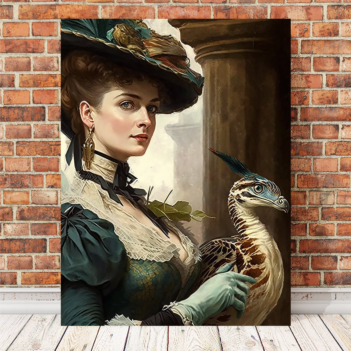 Exquisite A Lady and Her Raptor Wall Art by Jennifer Hotai