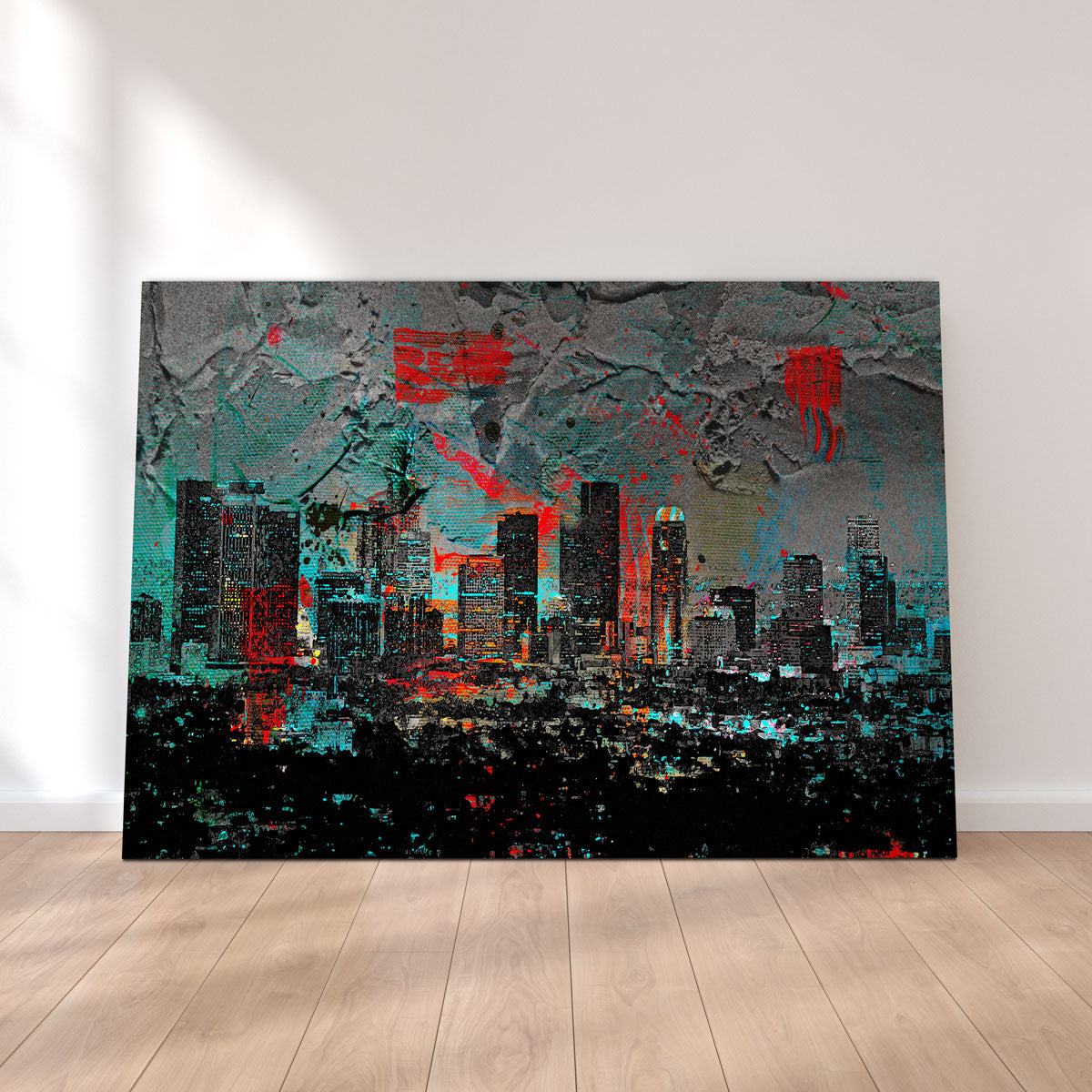 Stunning Abstract Los Angeles Skyline Wall Art for Home Decor