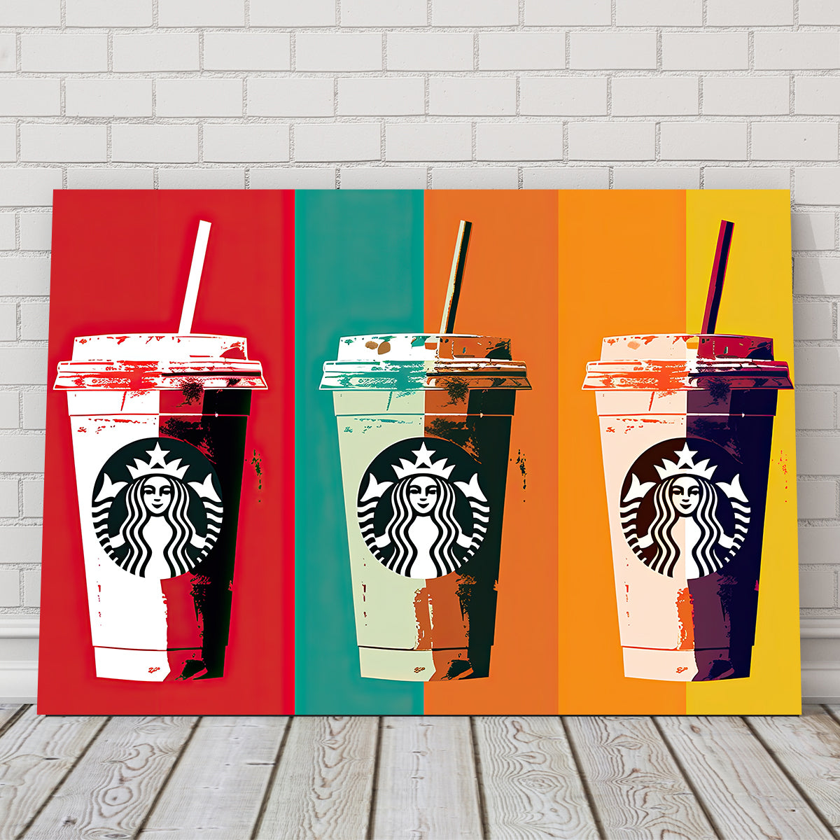 Stunning Starbucks Warhol Inspired Wall Art by Ralph & Laura Design
