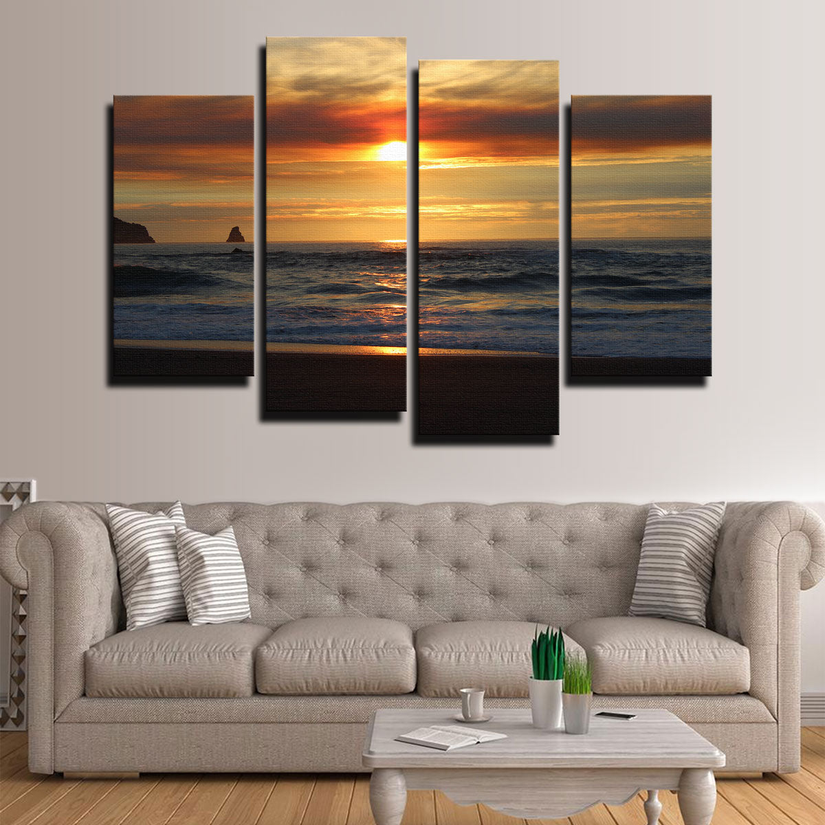 Breathtaking Oregon Coast Sunset Wall Art for Stunning Home Decor