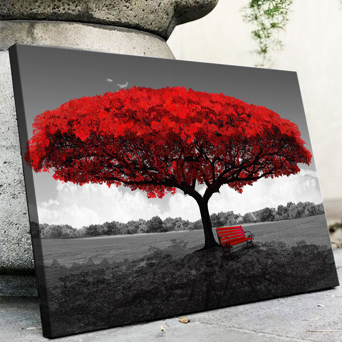 Vibrant Red Tree Wall Art for Stunning Home Decor