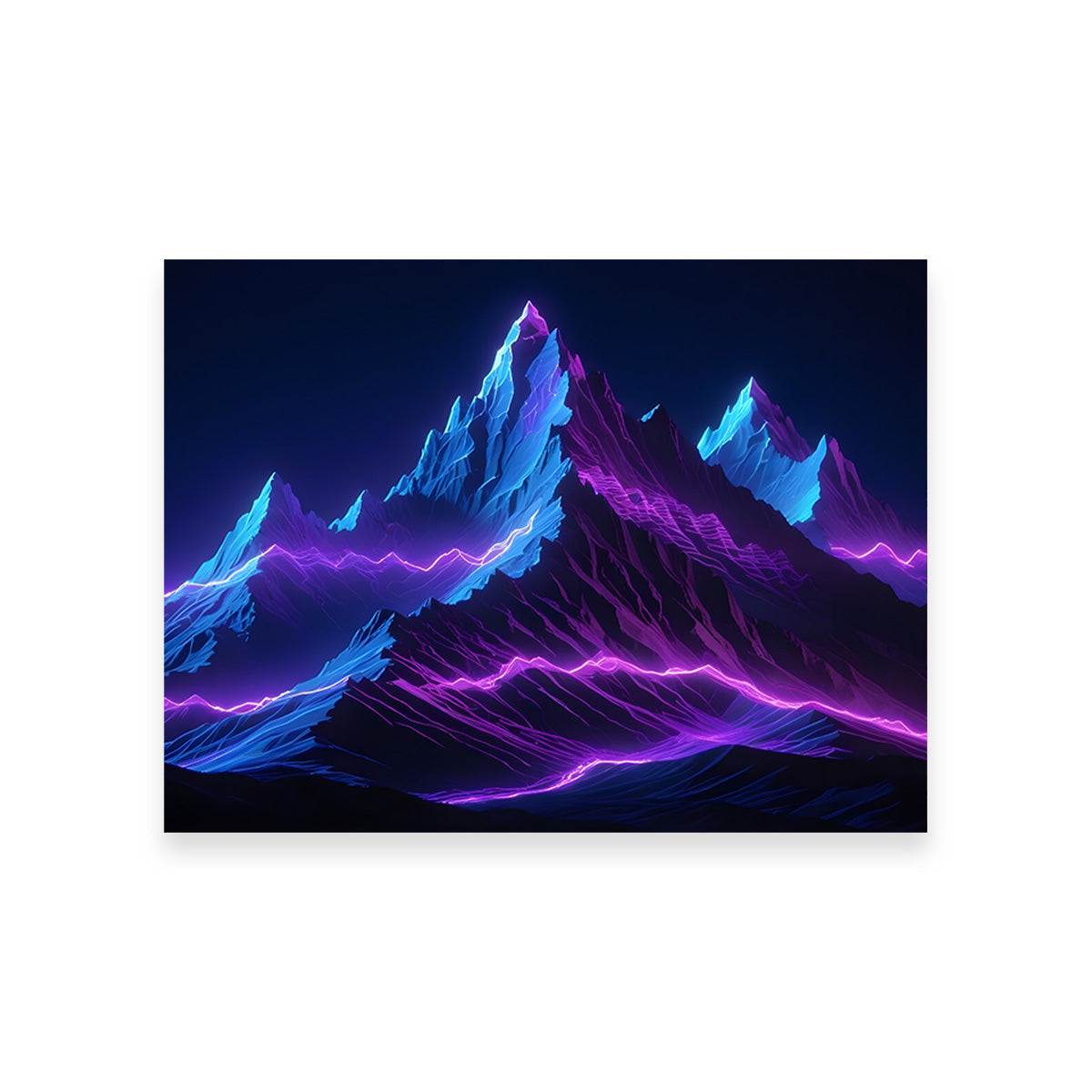 Stunning Futuristic Mountain Range Wall Art for Modern Interiors