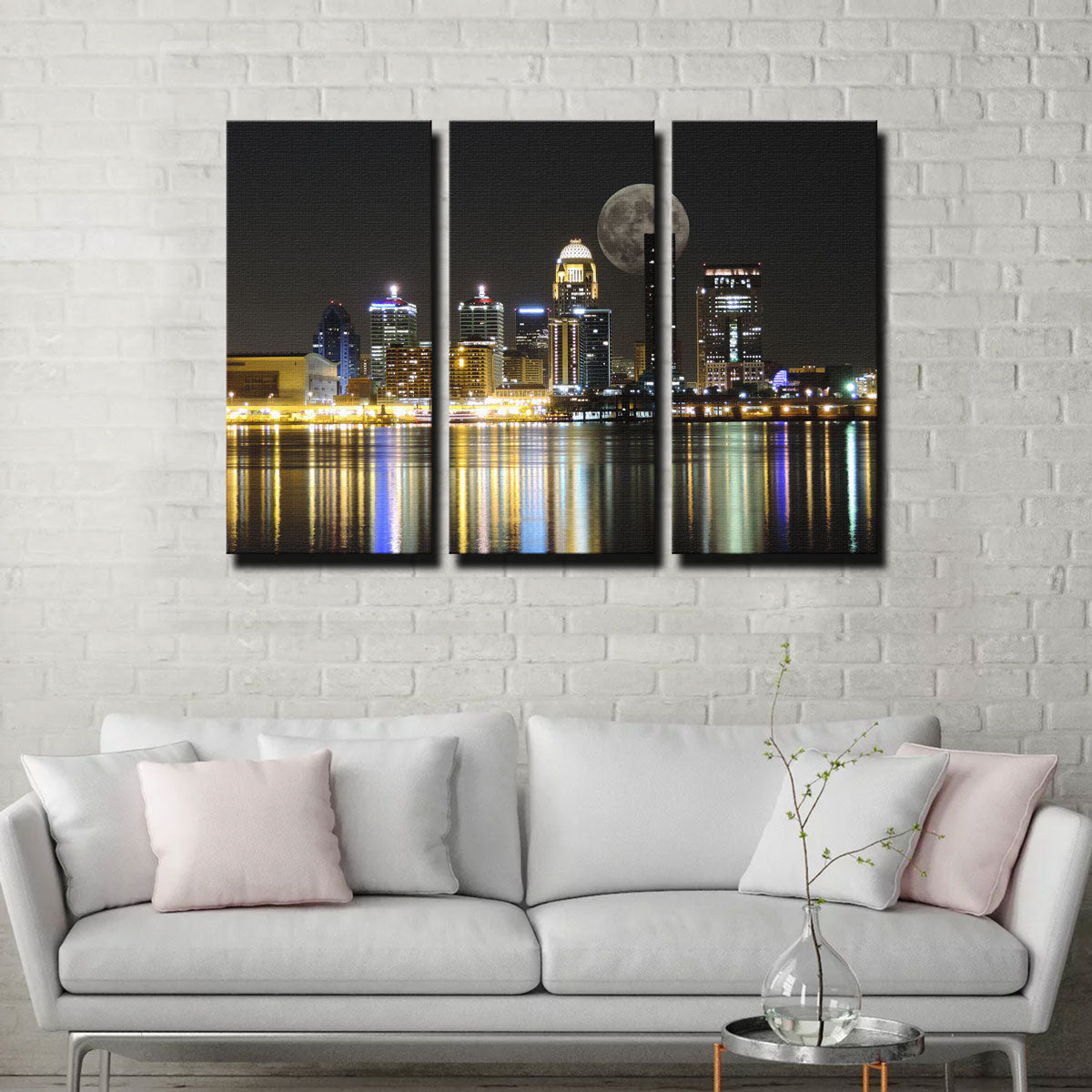Stunning Louisville Skyline Wall Art with Sustainable Frames