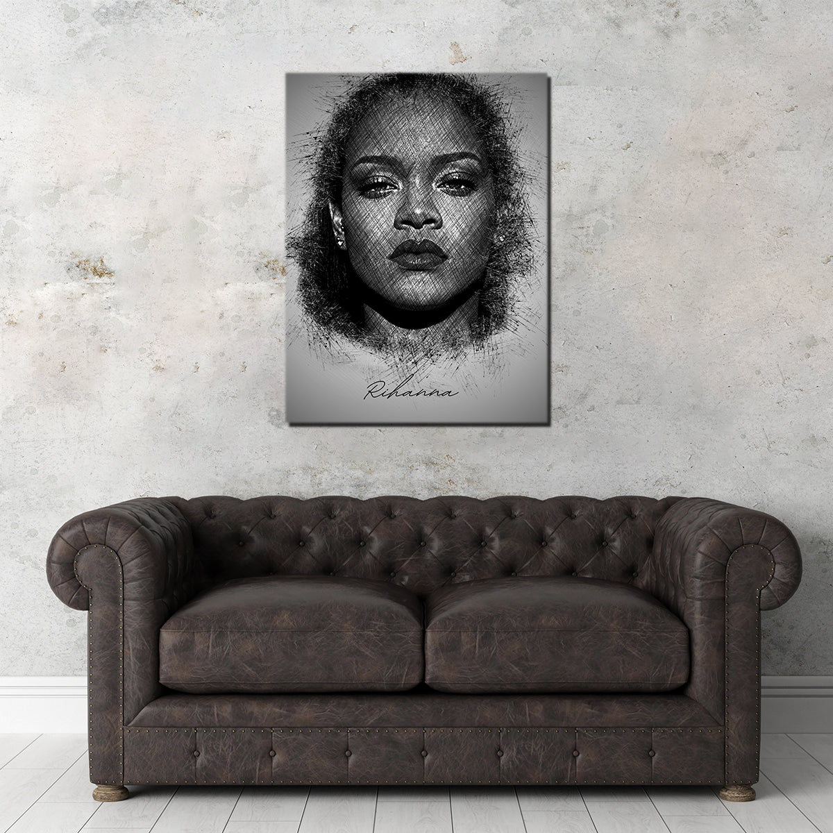 Stunning Rihanna Sketch Wall Art for Home Decor