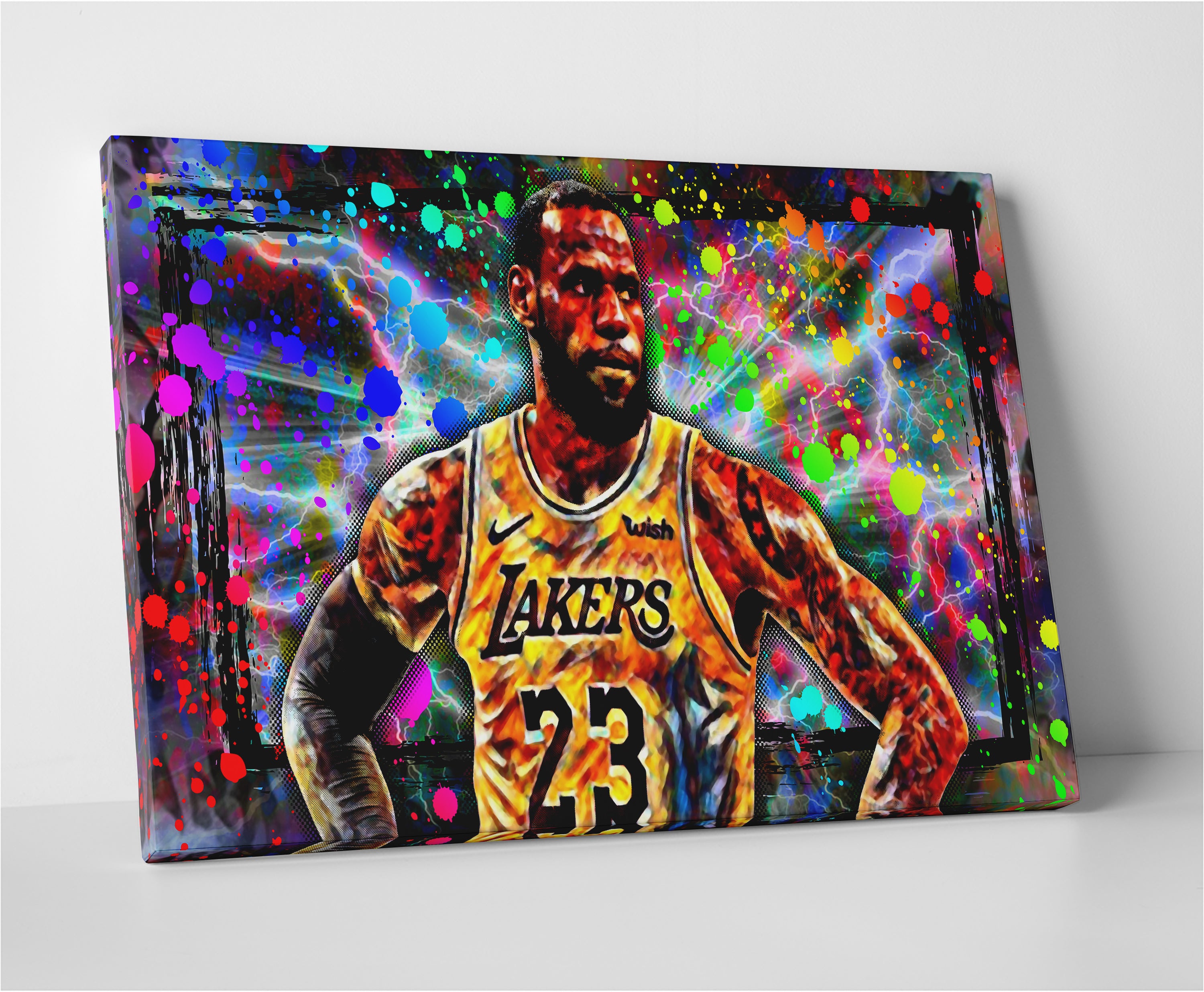 Stunning Abstract LBJ Panoramic Wall Art for Modern Decor