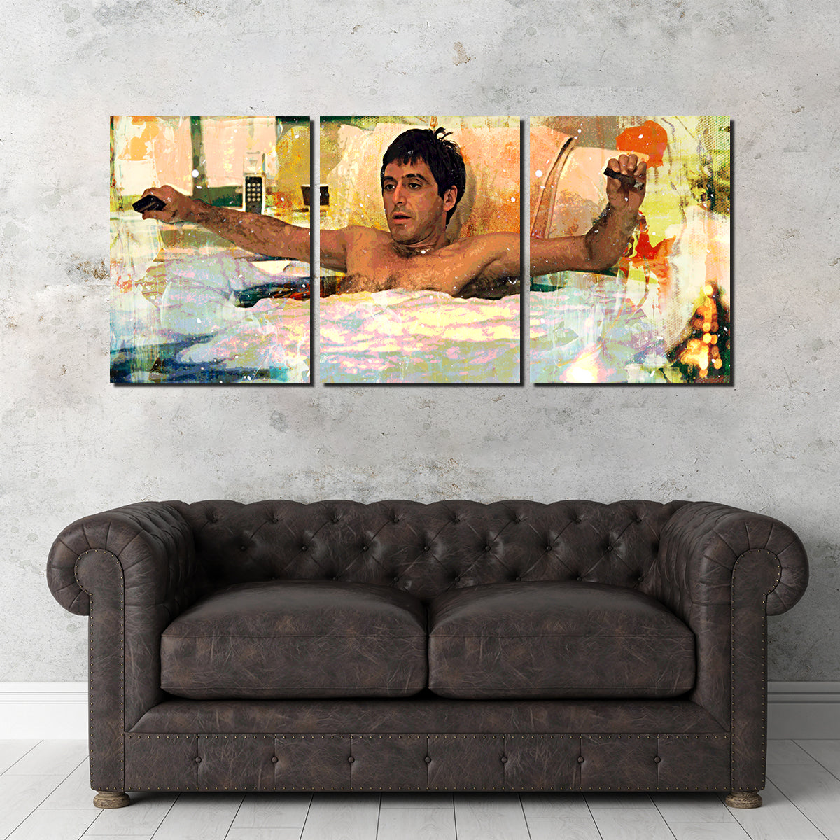 Scarface Bathtub High - Quality Wall Art for Home Decor