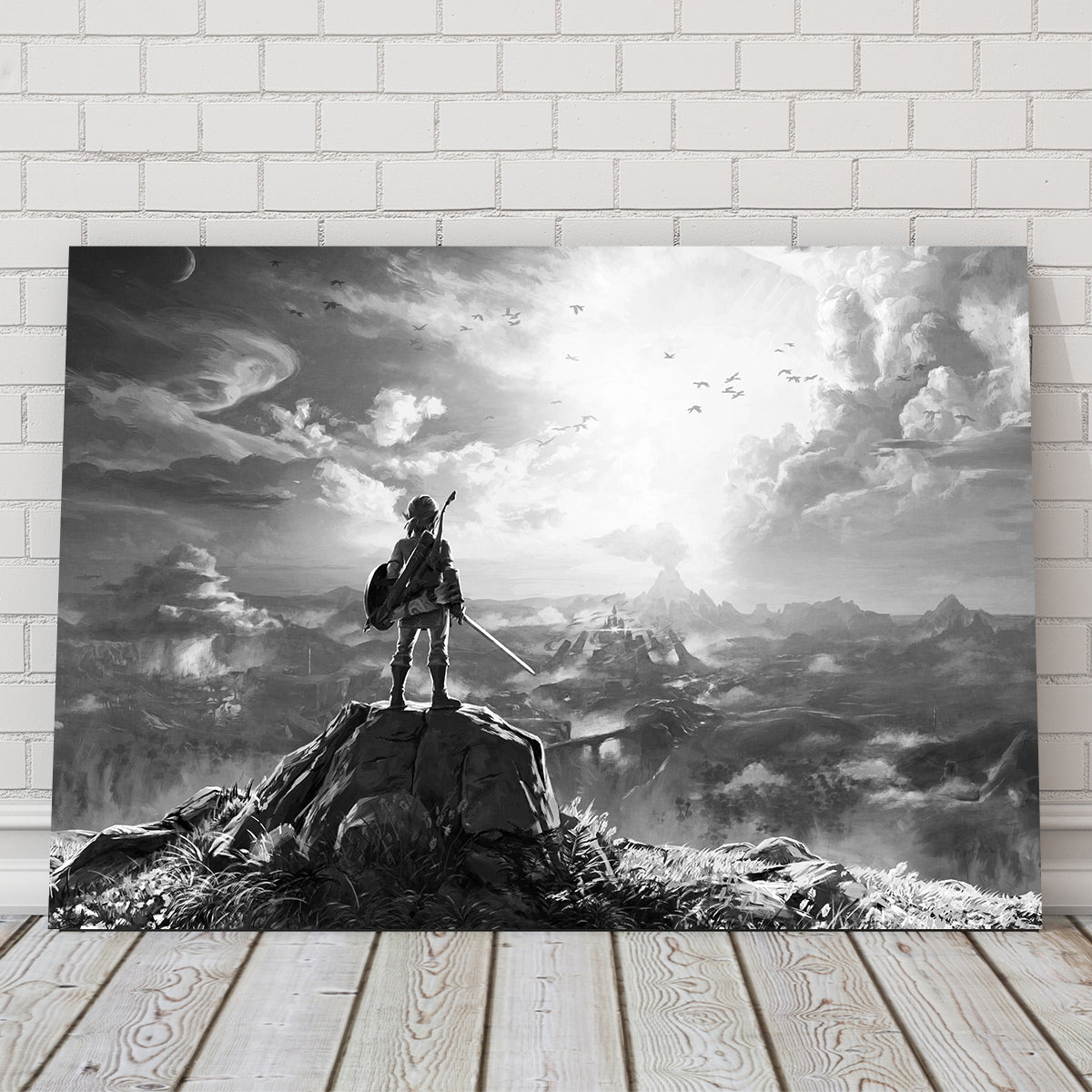 Zelda Inspired Grayscale Wall Art for Stunning Home Decor