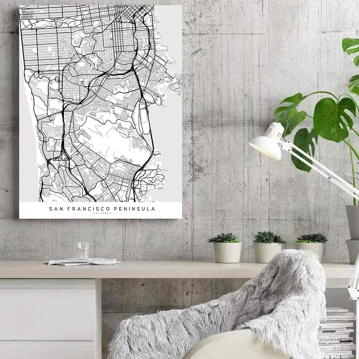 Stunning San Francisco Peninsula Wall Art by Blursbyai
