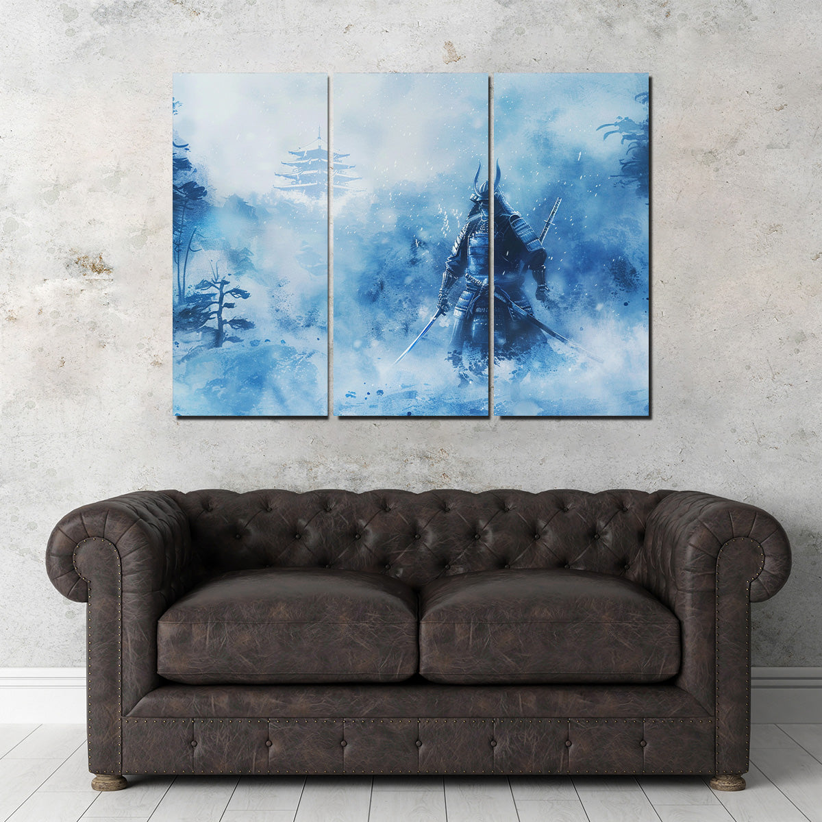 Stunning Samurai Misty Winter Forest Wall Art for Your Home Decor