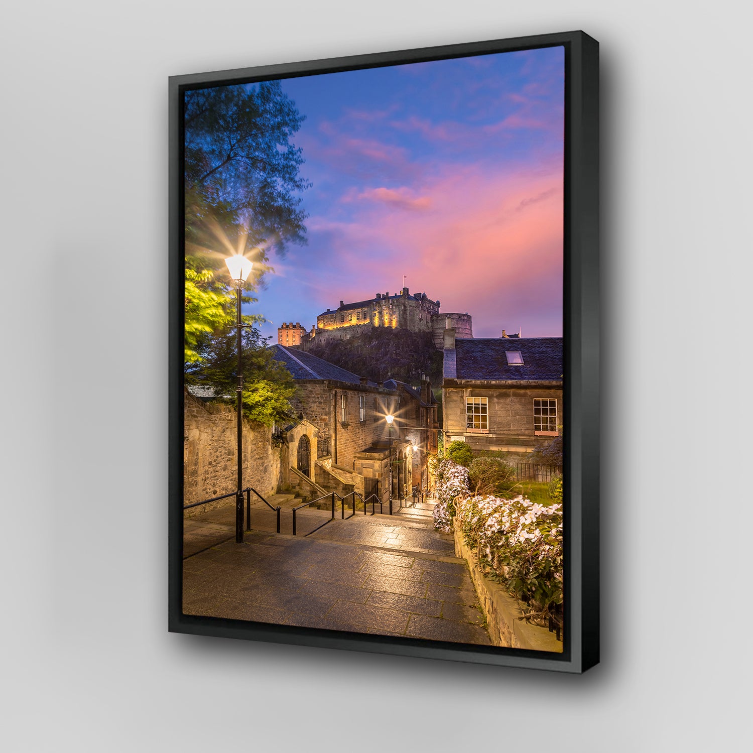 Stunning Edinburgh Castle Sunset Wall Art by Melanie Viola