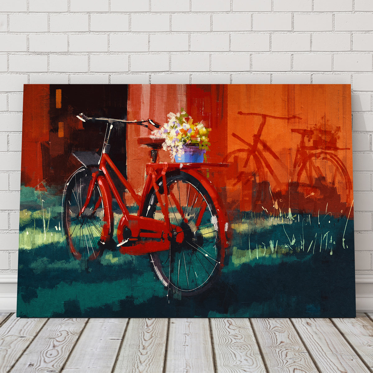 Exquisite Vintage Bicycle Wall Art Painting