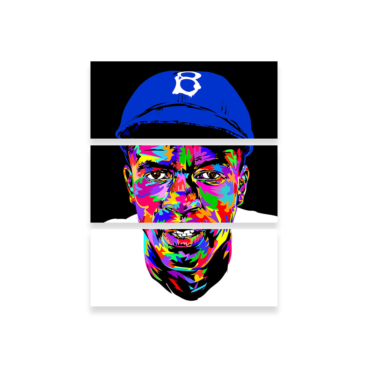Authentic Jackie Robinson Inspiring Wall Art for Sports Enthusiasts