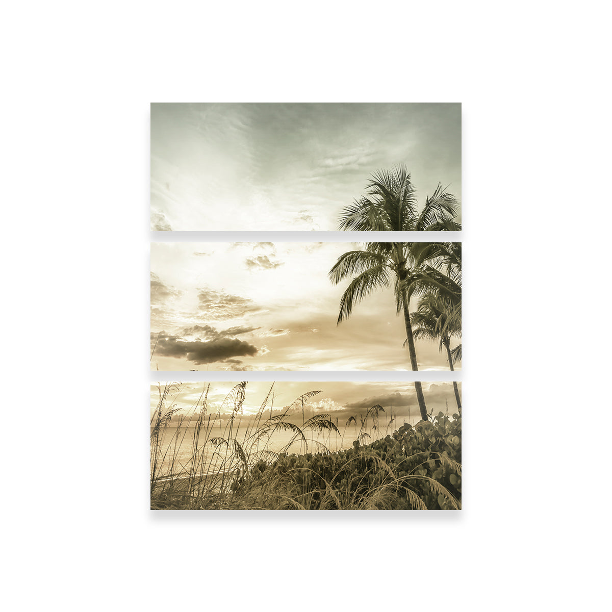 Bonita Beach Vintage Sunset Wall Art - Exquisite Canvas Print by Melanie Viola