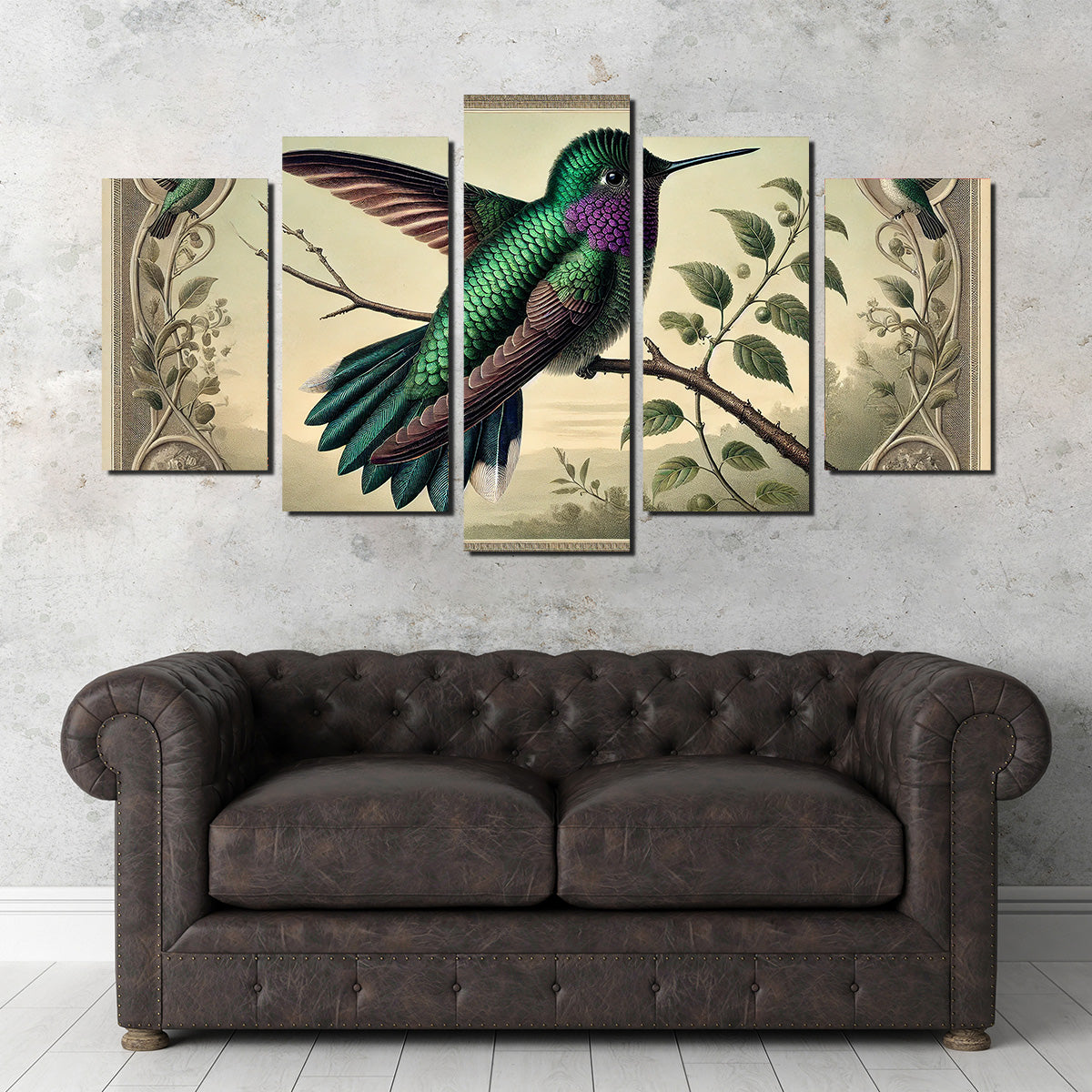 Stunning JJ Audubon's Style Hummingbird Print Wall Art for Home Decor