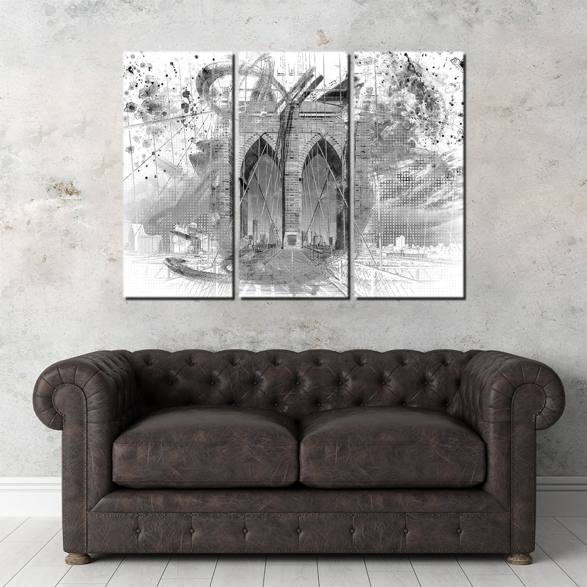 Stunning City Art Brooklyn Bridge Wall Art by Melanie Viola