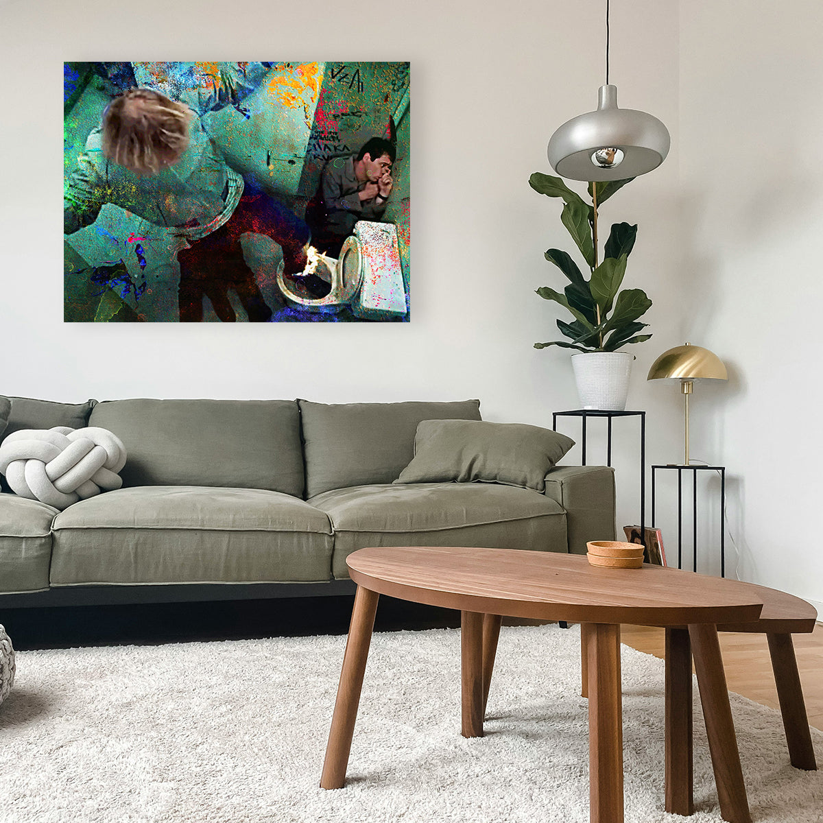 Dumb & Dumber Bathroom Stall - High - Quality Hand - Built Canvas Print