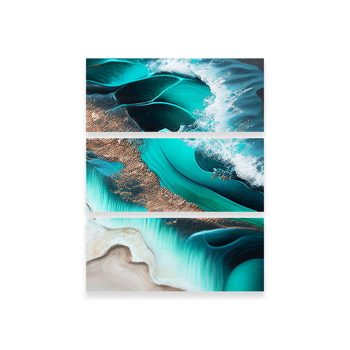 Stunning Coastal Abstract Series 7 Wall Art by Jennifer Hotai