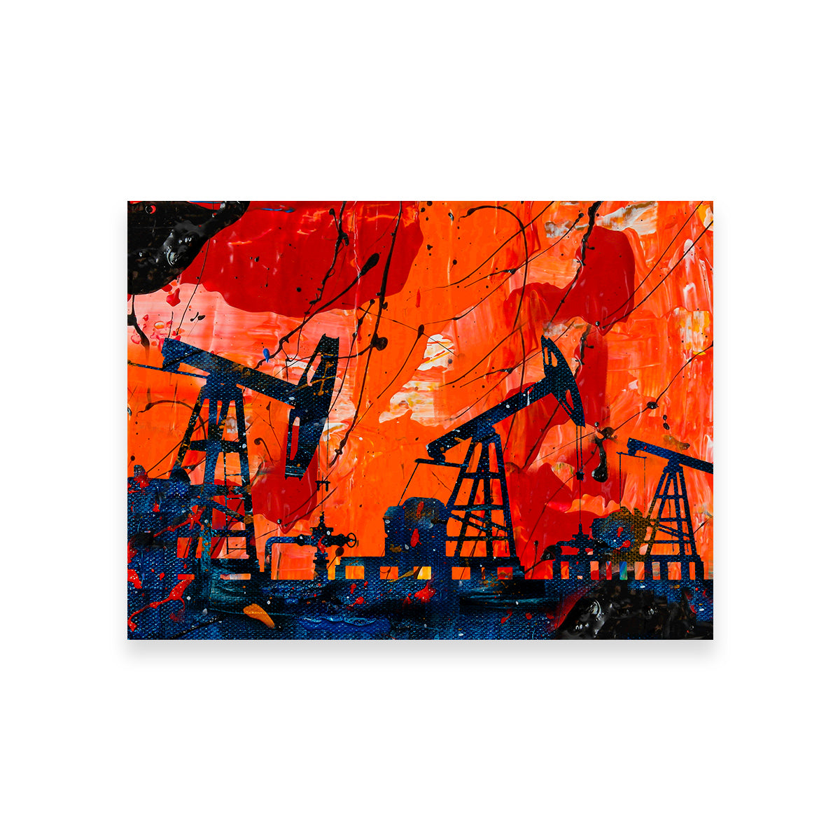 Exquisite Pumpjack Wall Art by Stephen Chambers