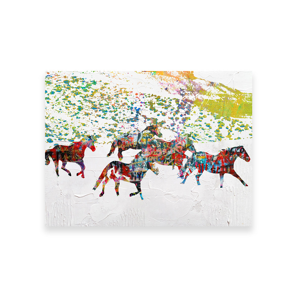 Exquisite Peace Horse in the Snow Wall Art by Stephen Chambers