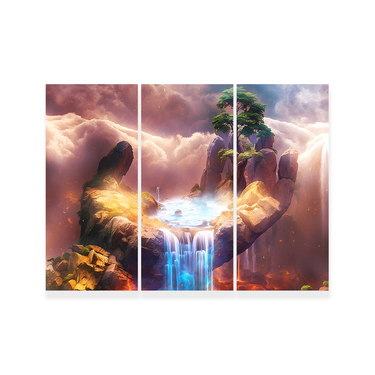 The Exquisite Artistry of Nature's Hand - Sustainable Kiln - Dried Pine Wood Framed Canvas Prints