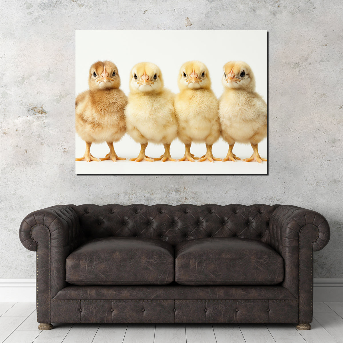Adorable Four Baby Chickens Wall Art for Your Home Decor