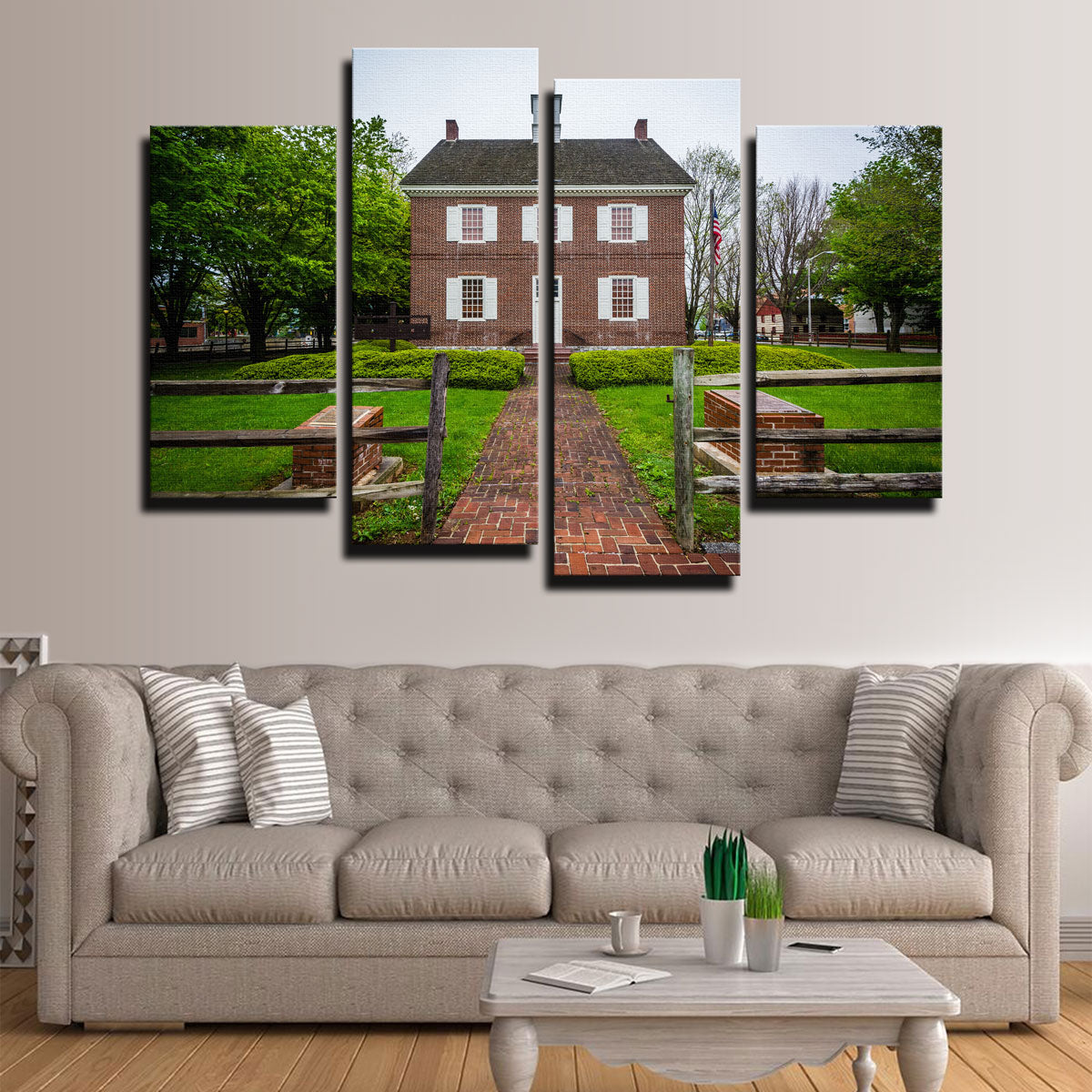 Stunning Colonial Courthouse Wall Art - Museum-Quality Canvas