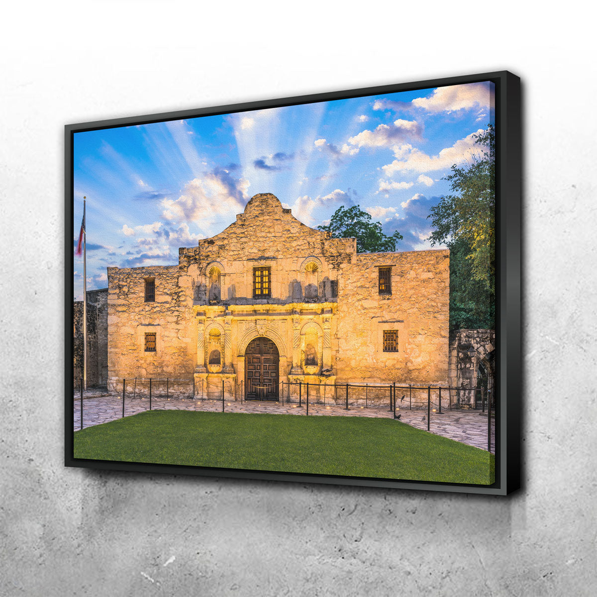 Stunning The Alamo Wall Art - Sustainable Kiln - Dried Pine Frame Canvas