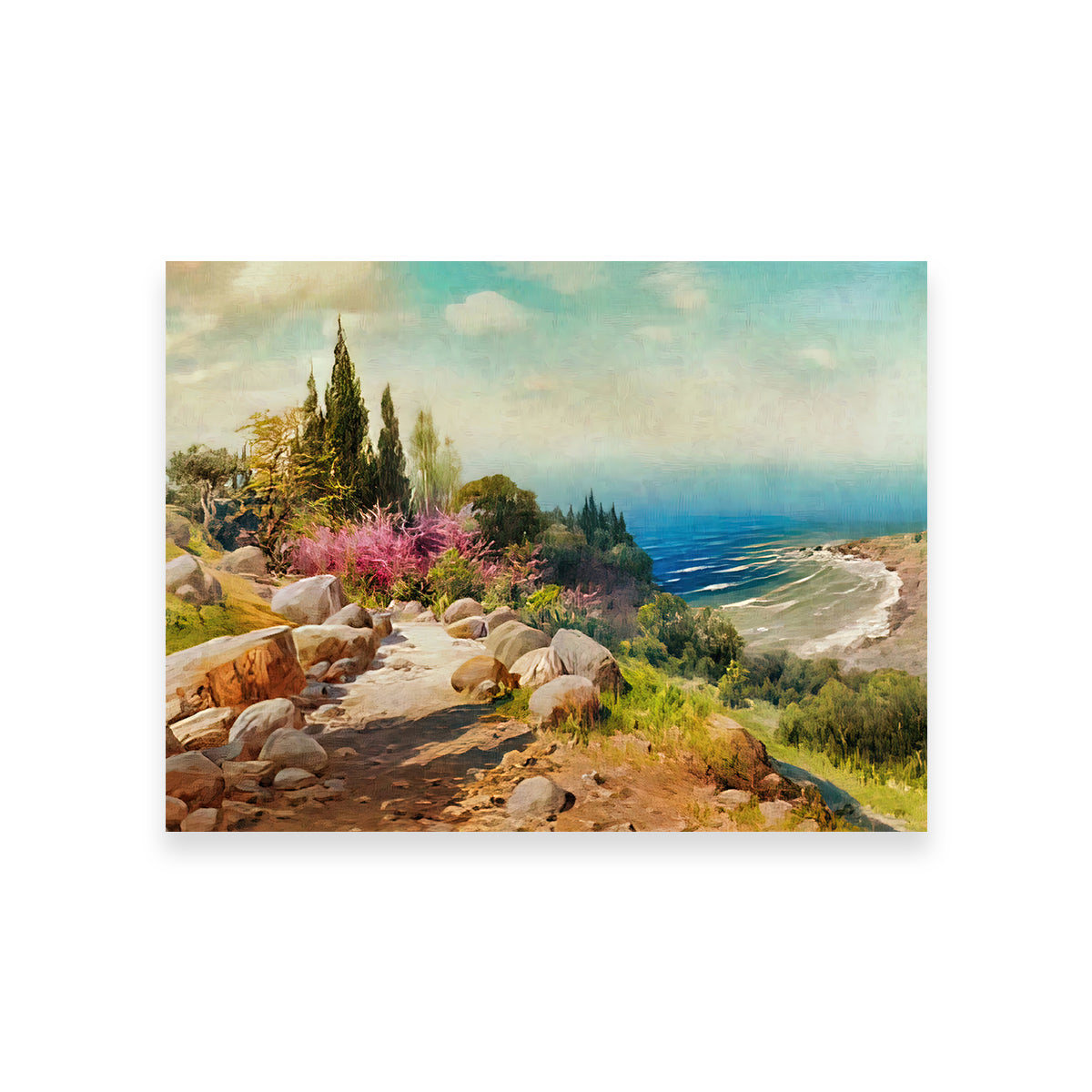 Exquisite 'A Walk to the Seashore' Wall Art by Denise Dundon