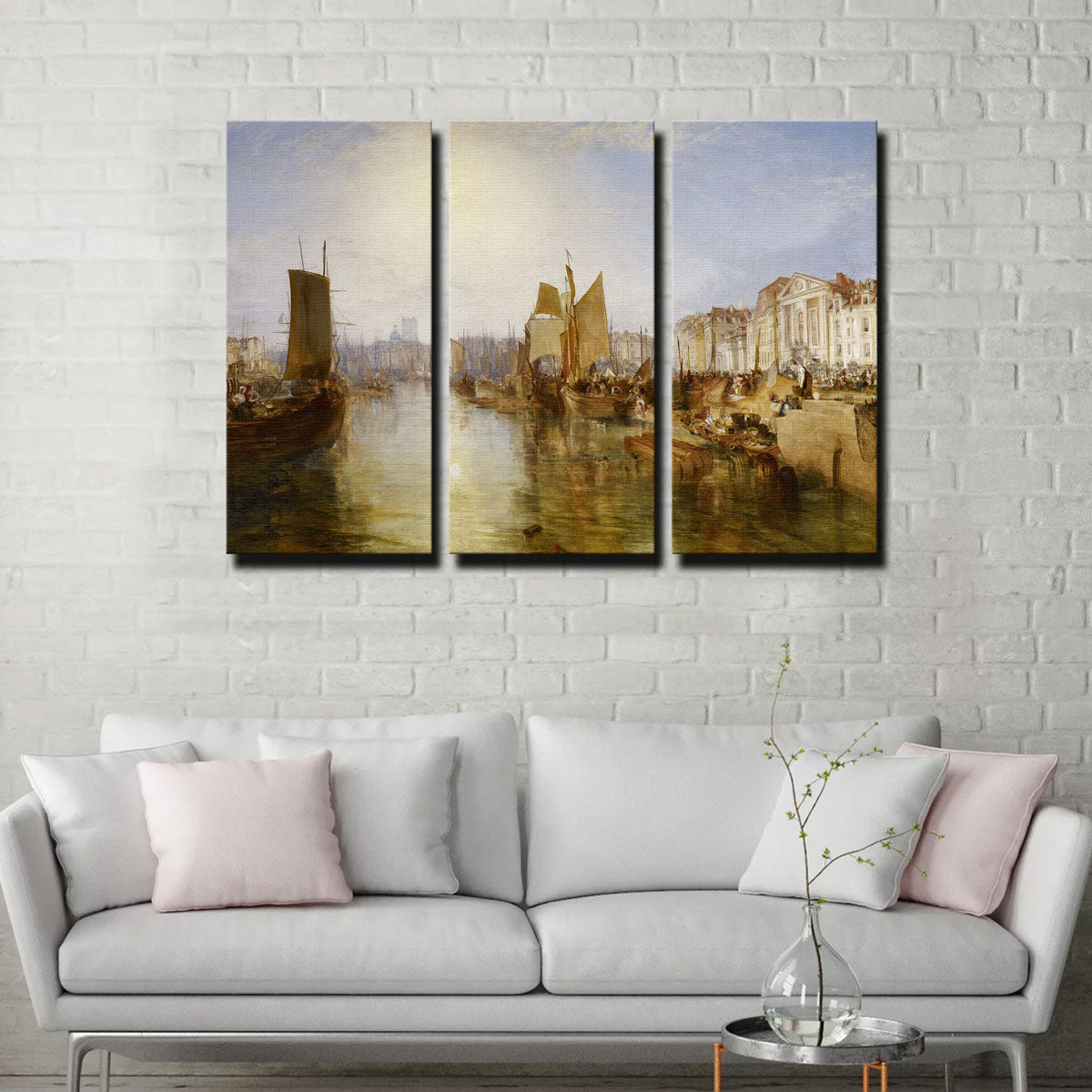 Stunning The Harbor of Dieppe Wall Art by Joseph Mallard William Turner