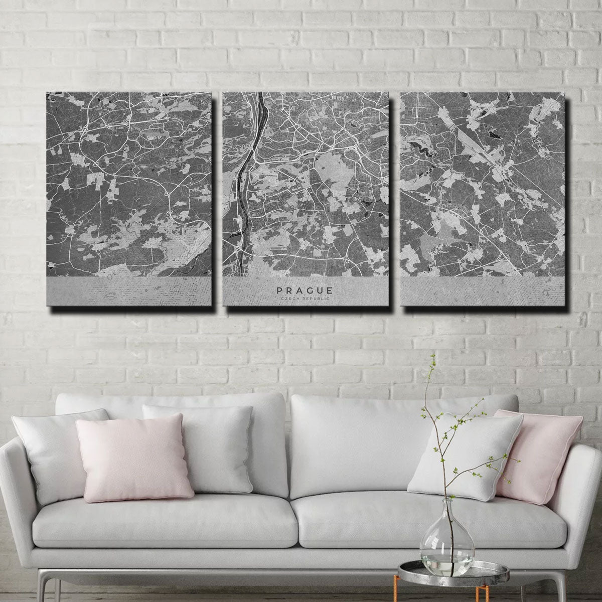 Stunning Prague Map 2 Wall Art for Your Home Decor