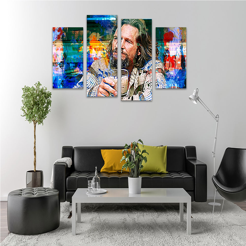 The Dude Vintage Blue Wall Art - Stunning Kiln - Dried Pine Framed Canvas