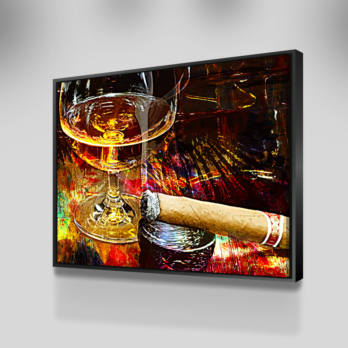 Exquisite Cigar and Whiskey-themed Wall Art for Home Decoration
