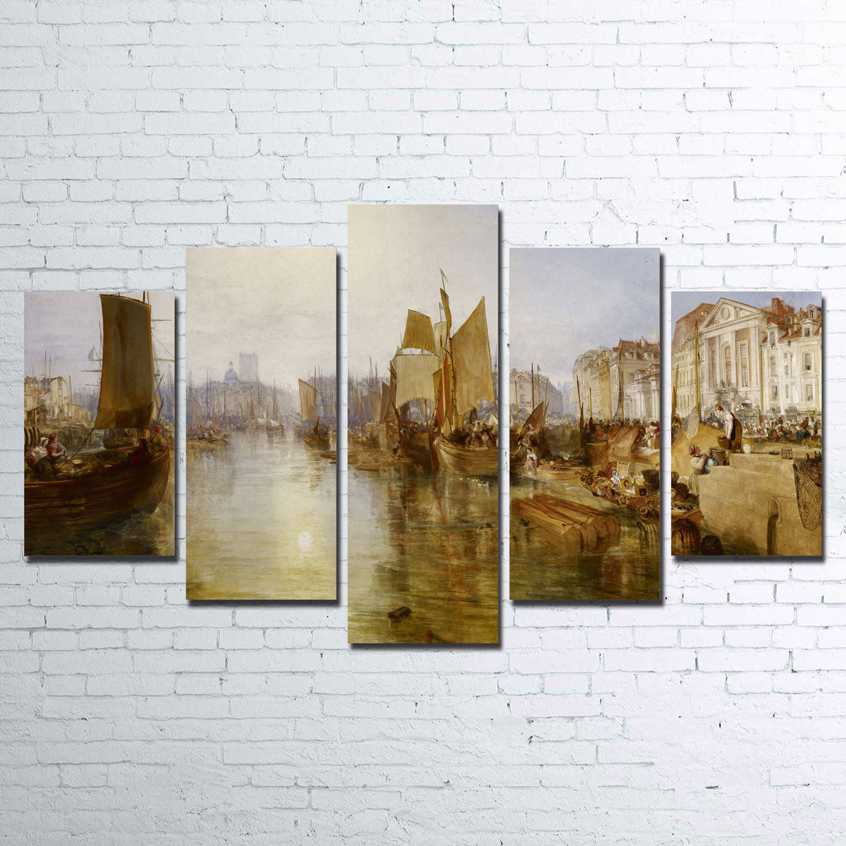 Stunning The Harbor of Dieppe Wall Art by Joseph Mallard William Turner