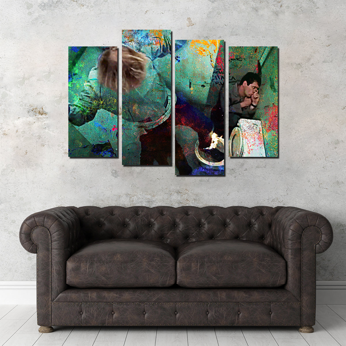 Dumb & Dumber Bathroom Stall - High - Quality Hand - Built Canvas Print