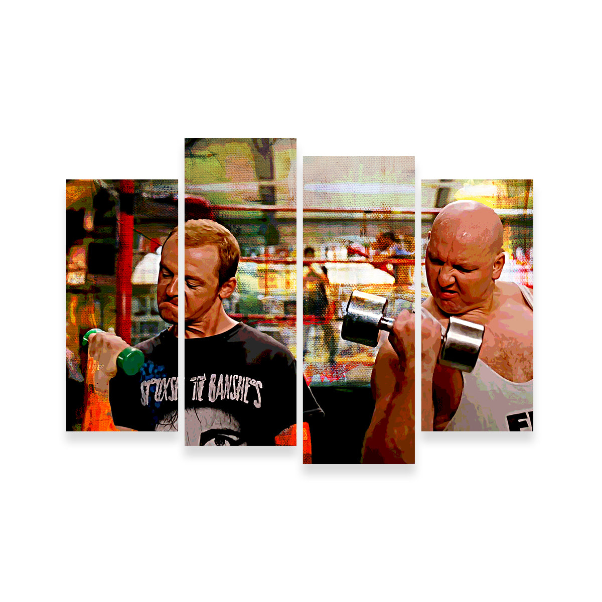 Run Fatboy Run Stylish Dumbbells Wall Art for Fitness Enthusiasts