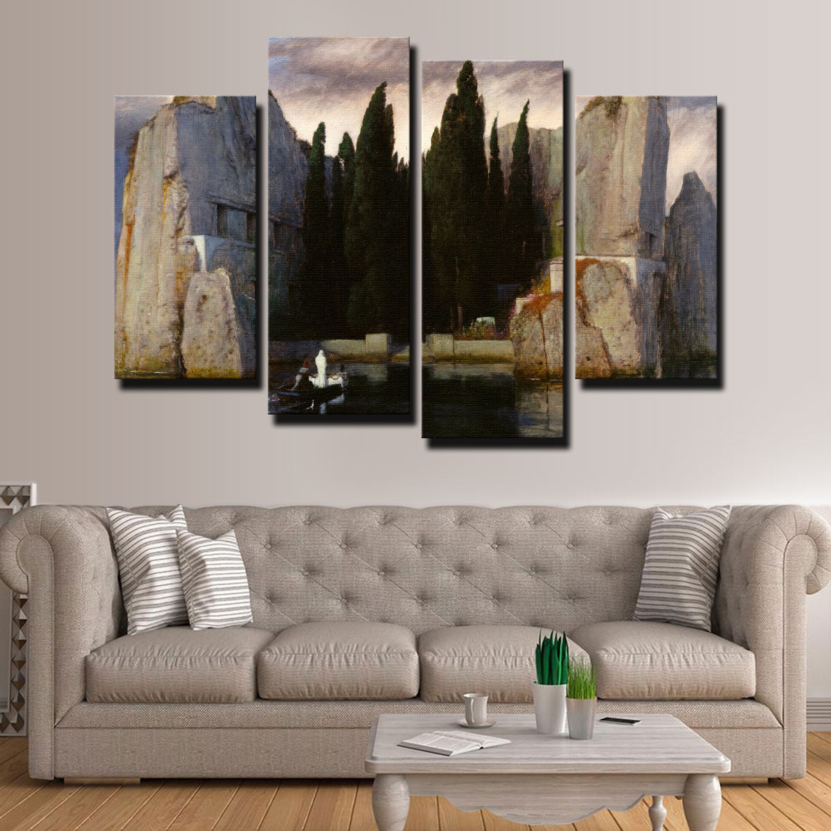 Stunning Die Toteninsel Wall Art by Arnold Böcklin