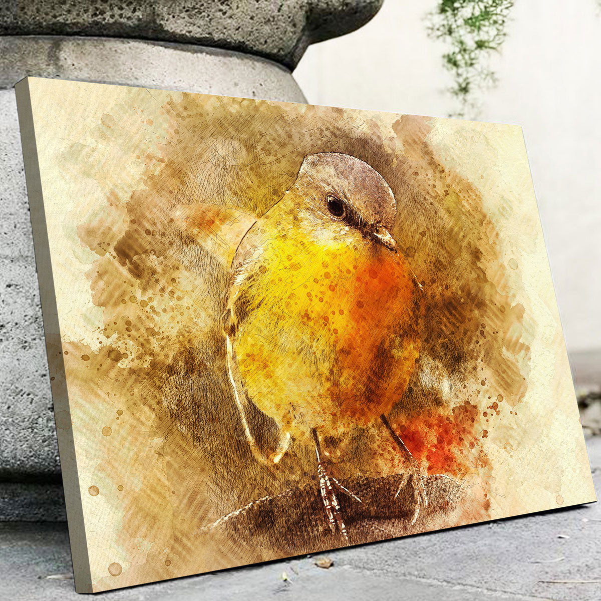 Charming Little Bird Wall Art by Denise Dundon