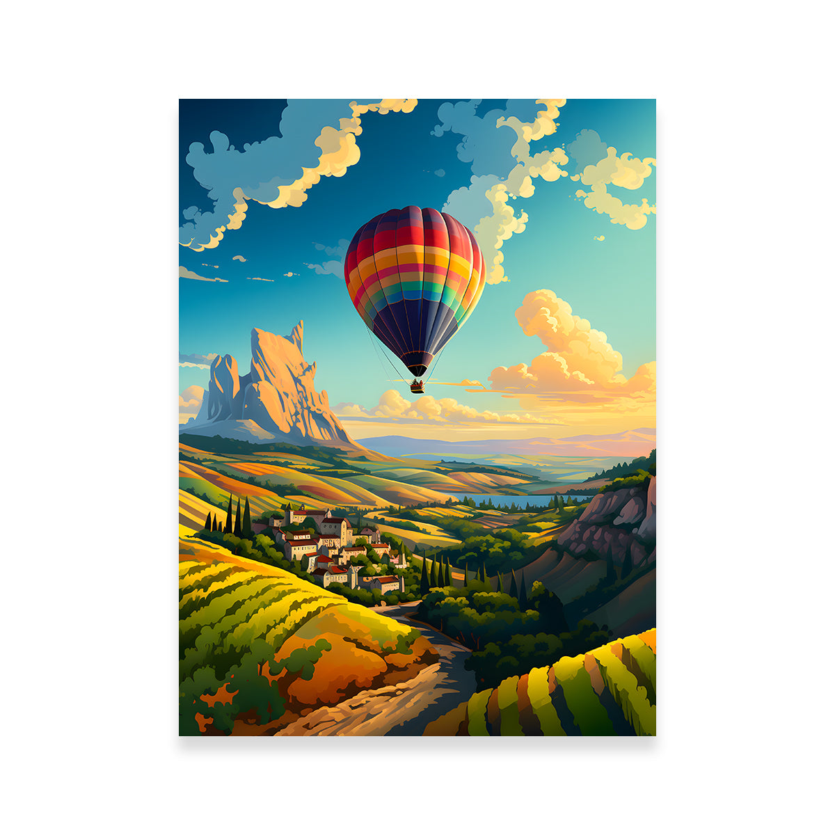 Exquisite French Vineyards Wall Art by Valth Graphics
