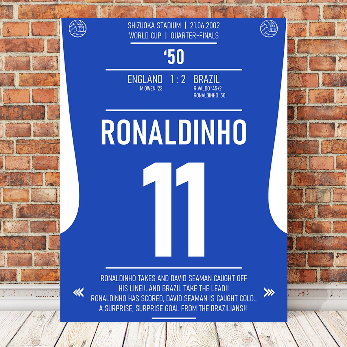 Ronaldinho Brazil - Authentic Artwork by George Sorin