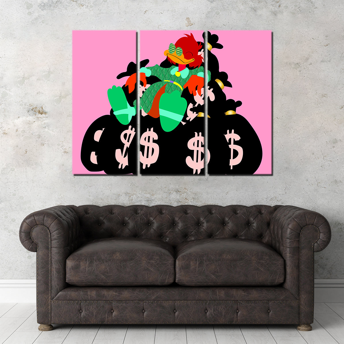 Donald Money Pile Wall Art - Stunning Sustainable Canvas Wall Decor