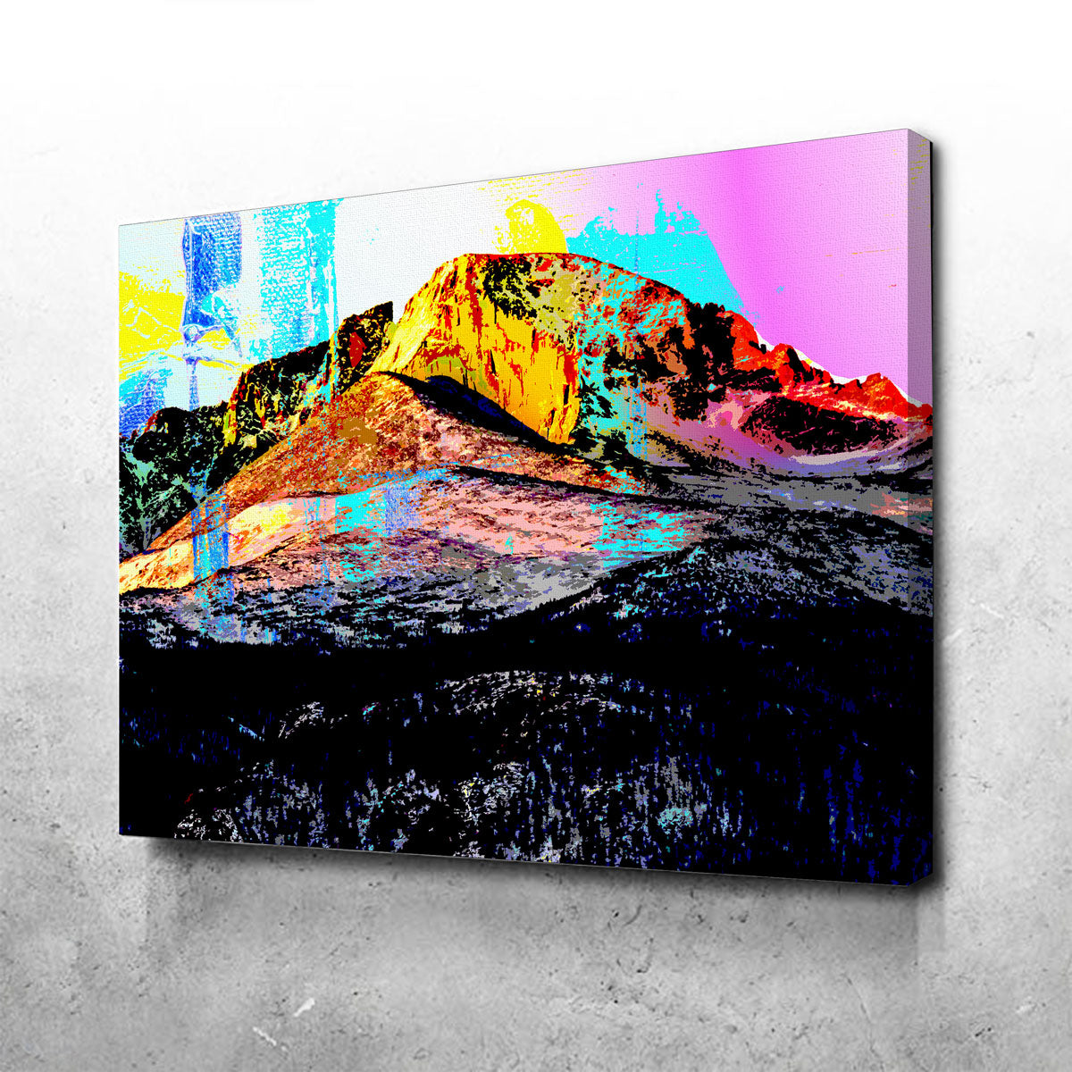 Stunning Abstract Longs Peak Wall Art for Home Decor