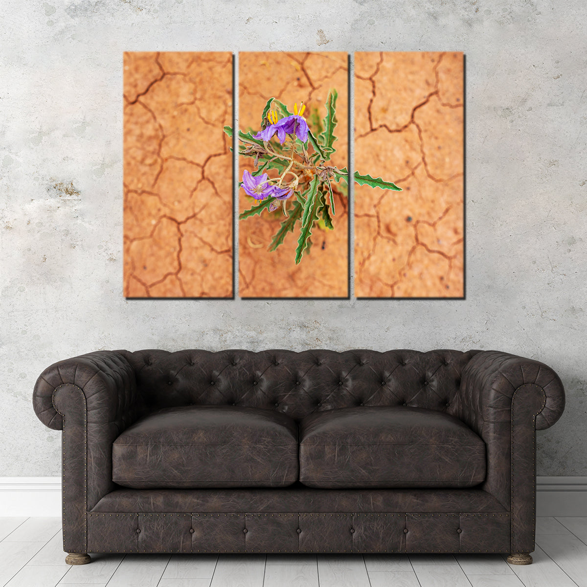 Gorgeous Purple Desert Wild Flowers Wall Art for Stunning Decor