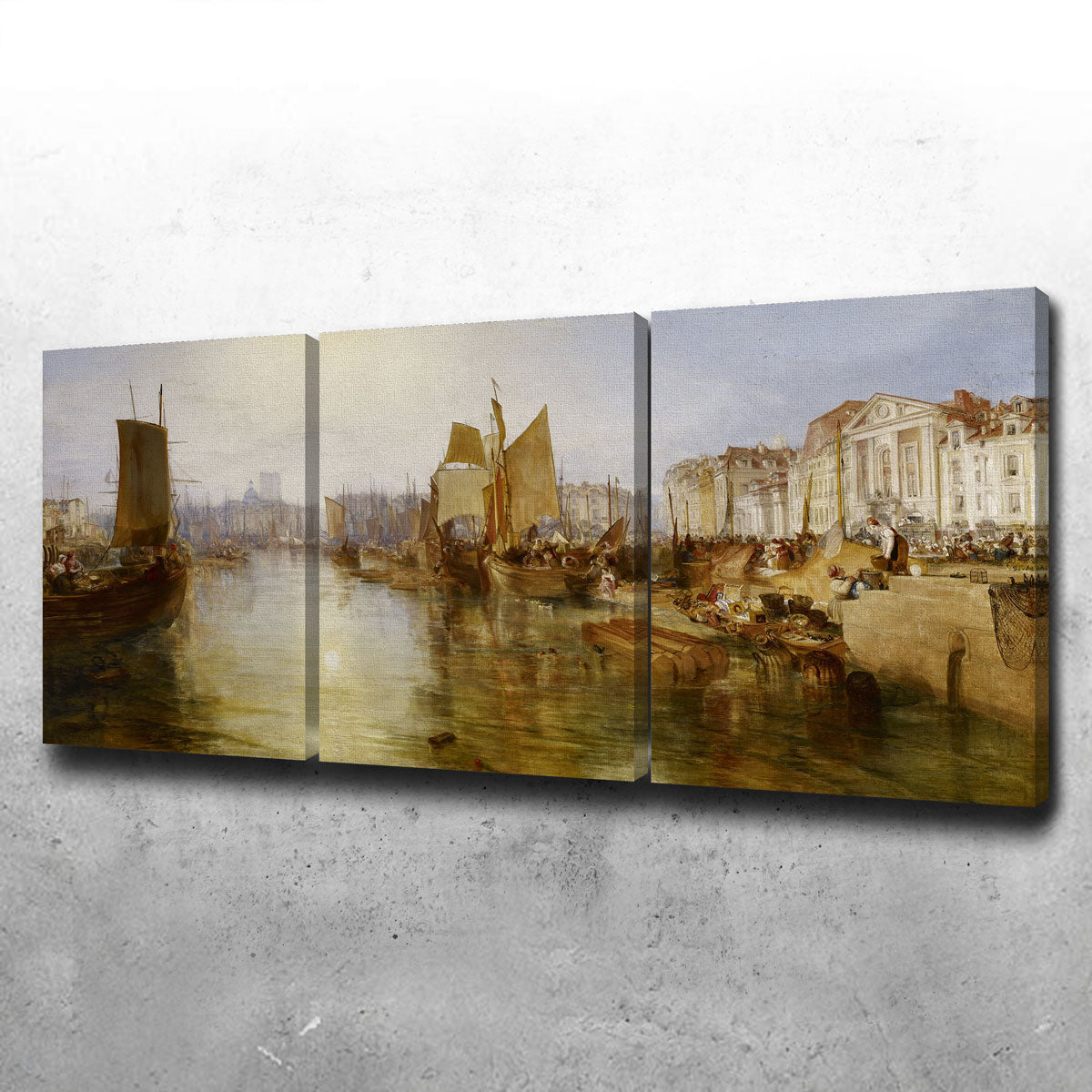Stunning The Harbor of Dieppe Wall Art by Joseph Mallard William Turner