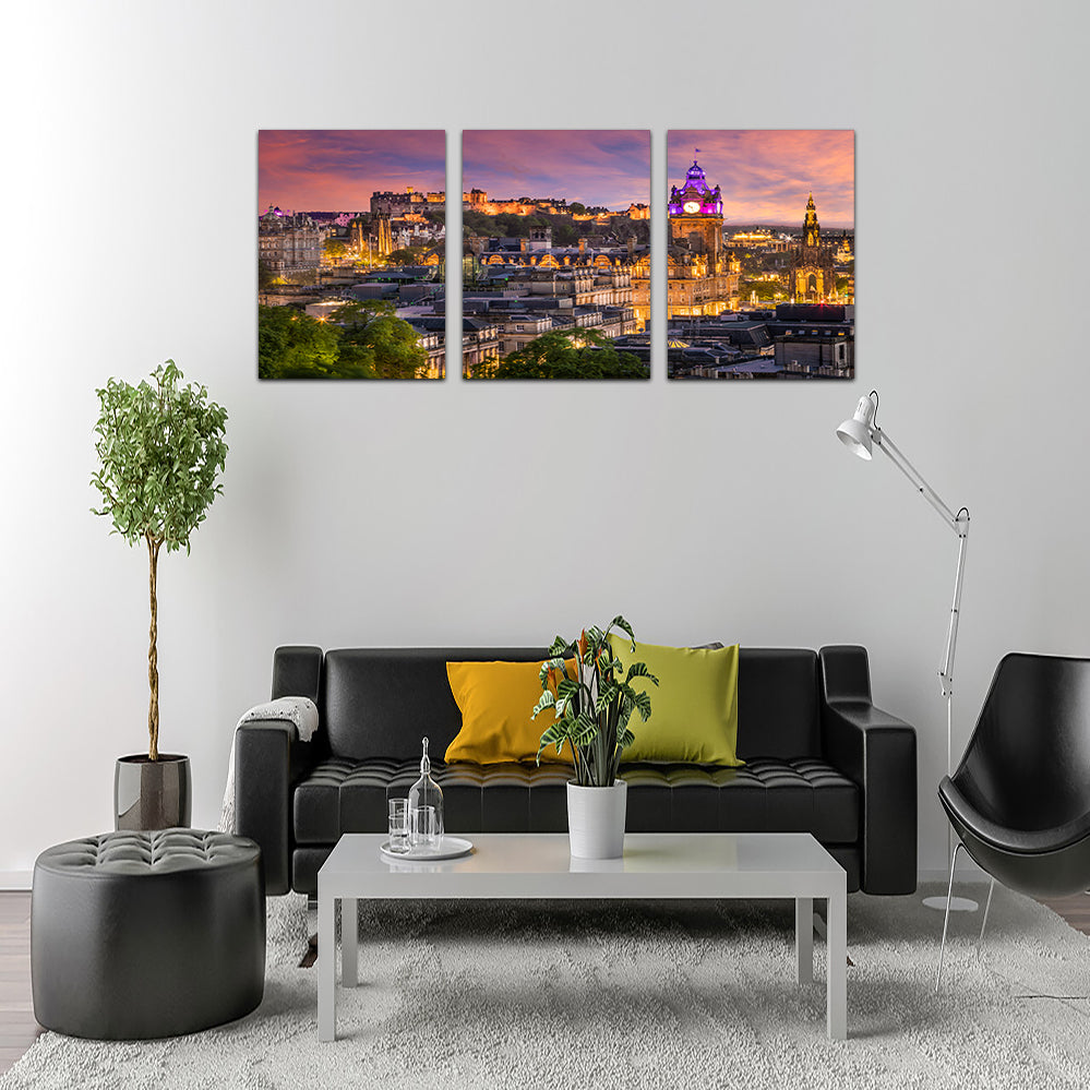 Stunning Edinburgh Sunset Wall Art by Melanie Viola