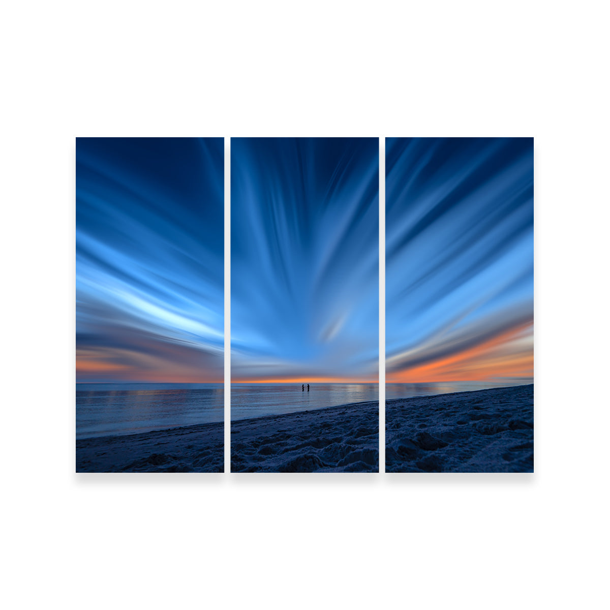 Blue Explosion Wall Art by Eileen Rollin - Museum Quality Canvas Print
